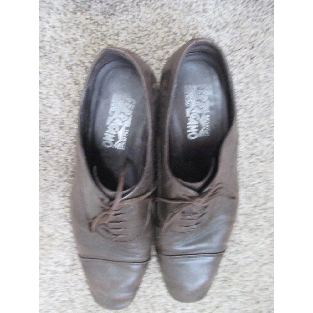 Salvatore Ferragamo Ree Men's Radica Gancini Buckle Slip-on Shoes 9.5 2EE